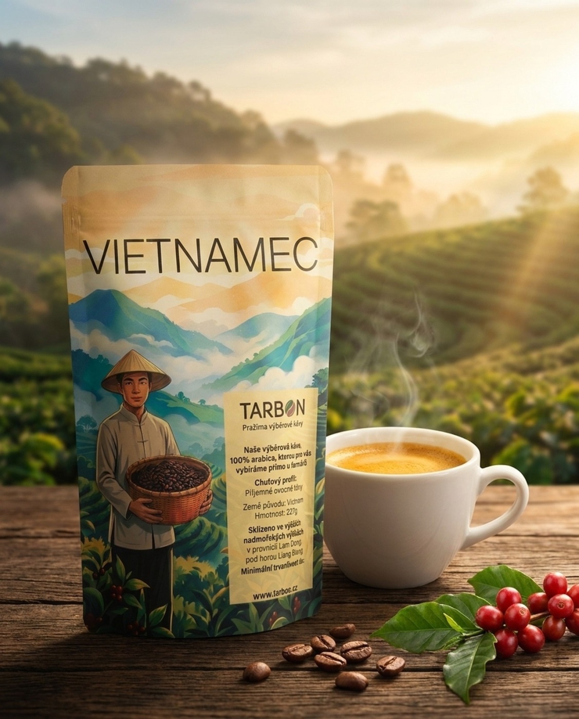 Výběrová káva VIETNAMEC z naší hradní pražírny